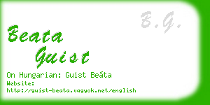 beata guist business card